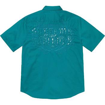 Aqua Supreme Croc Patch S/S Work Shirts | NZ385OR