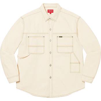 Beige Supreme Denim Painter Shirts | NZ389DN