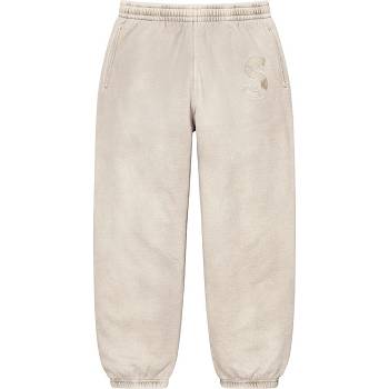 Beige Supreme Overdyed S Logo Sweatpant Pants | NZ402MA