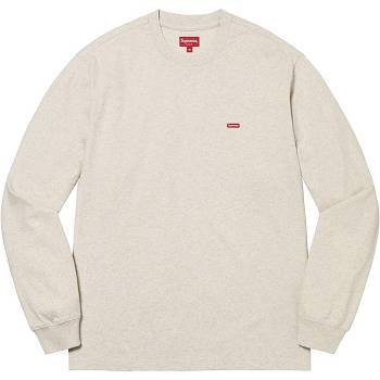Beige Supreme Small Box L/S Tee Sweaters | NZ343LH
