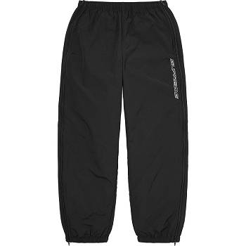 Black Supreme Full Zip Baggy Warm Up Pant Pants | NZ432RW