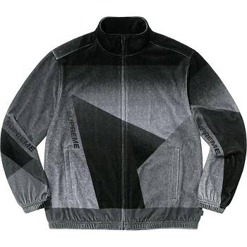 Black Supreme Geo Velour Track Jackets | NZ450CE