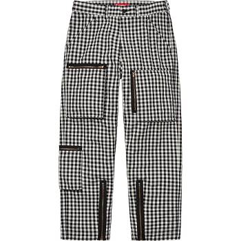 Black Supreme Gingham Flight Pant Pants | NZ392HK