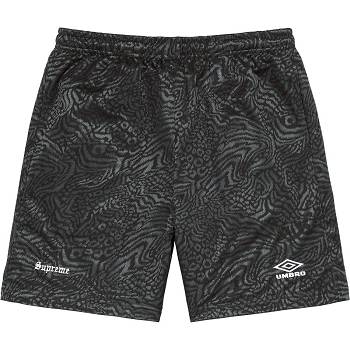 Black Supreme Jacquard Animal Print Soccer Shorts | NZ361AP