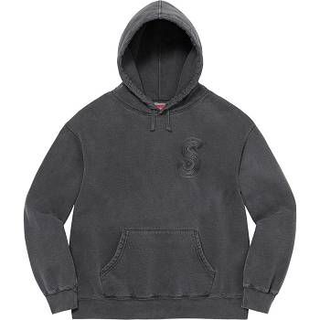 Black Supreme Overdyed S Logo Hooded Sweatshirts | NZ278YU