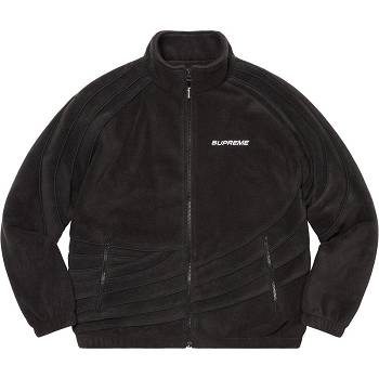 Black Supreme Racing Fleece Jackets | NZ444HK