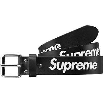 Black Supreme Repeat Leather Belt Belts | NZ162ZG