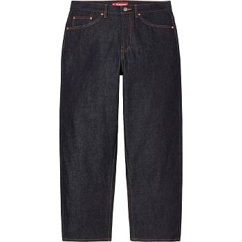 Black Supreme Rigid Baggy Jean Pants | NZ427NB