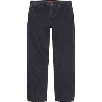 Black Supreme Stone Washed Black Slim Jean Pants | NZ434YU