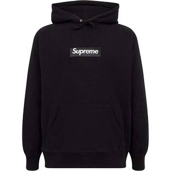 Black Supreme White Logo Hoodie | NZ461UT