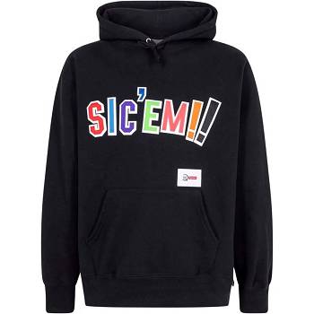 Black Supreme X WTAPS Sic’em! Hoodie | NZ454MA