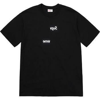 Black Supreme x CDG Split Box Logo T Shirts | NZ194MA
