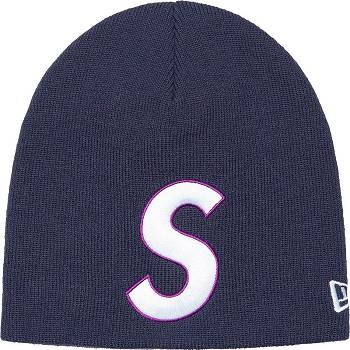 Blue Supreme New Era® S Logo Beanie Hats | NZ149UT