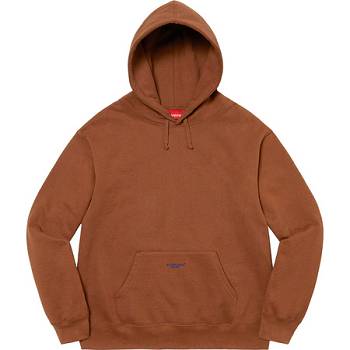 Brown Supreme Micro Logo Hoodie | NZ471JJ