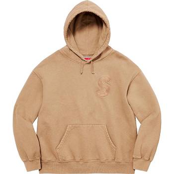 Brown Supreme Overdyed S Logo Hooded Sweatshirts | NZ277TV