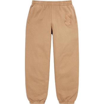 Brown Supreme Overdyed S Logo Sweatpant Pants | NZ405EX
