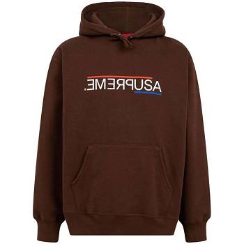 Brown Supreme USA Hoodie | NZ462IS