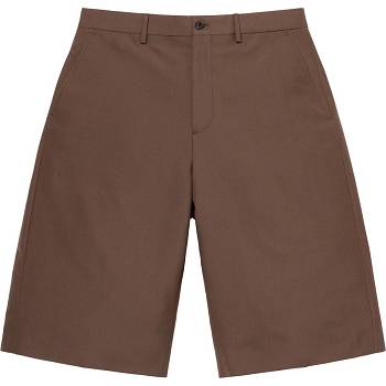 Brown Supreme Wool Trouser Shorts | NZ351QZ