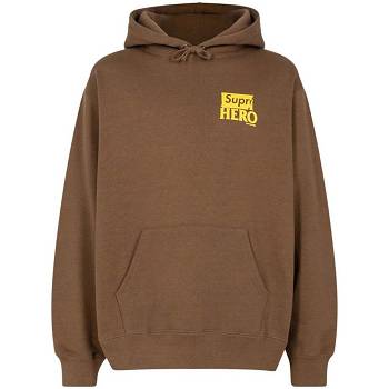 Brown Supreme X Antihero Hoodie | NZ460YU