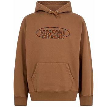 Brown Supreme x Missoni Logo Hoodie | NZ456WY