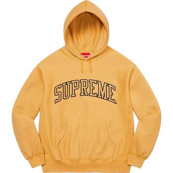 Gold Supreme Glitter Arc Hooded Sweatshirts | NZ297NB
