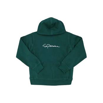 Green Supreme Classic Script Hooded Sweatshirts | NZ268CE