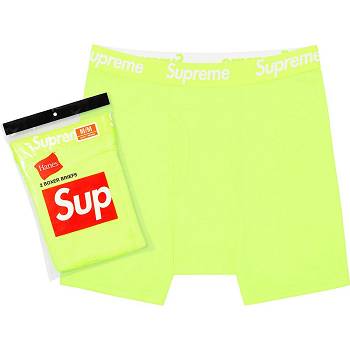 Green Supreme Hanes® Boxer Briefs (2 Pack) Underwear | NZ100PQ