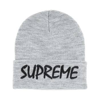 Grey Supreme FTP knitted Beanie Hats | NZ110ZG
