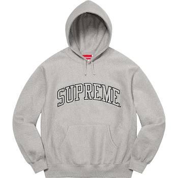 Grey Supreme Glitter Arc Hooded Sweatshirts | NZ299QZ