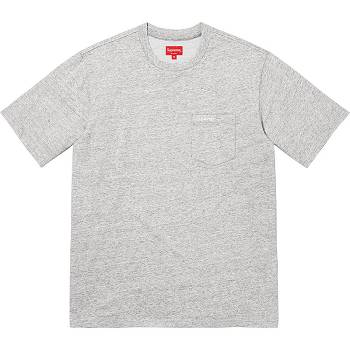 Grey Supreme S/S Pocket Tee Sweaters | NZ319XF