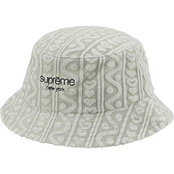Grey Supreme Terry Pattern Crusher Hats | NZ140BC