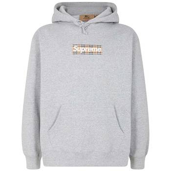 Grey Supreme X Burberry Hoodie | NZ458RW