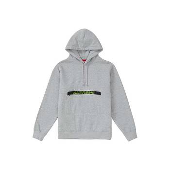 Grey Supreme Zip Pouch Hooded Sweatshirts | NZ253UT