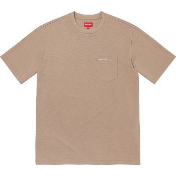 Khaki Supreme S/S Pocket Tee Sweaters | NZ317LH