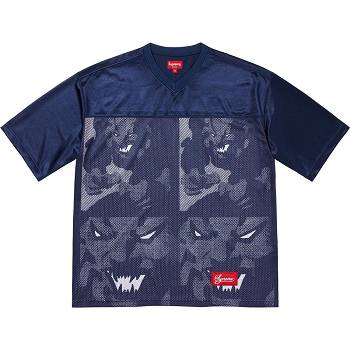 Navy Supreme Ronin Football Jersey Sweaters | NZ307OR