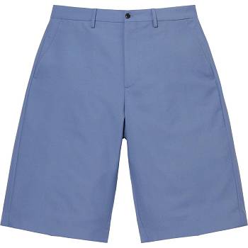 Navy Supreme Wool Trouser Shorts | NZ352WY