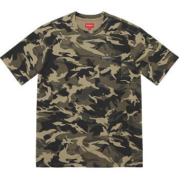 Olive / Camo Supreme S/S Pocket Tee Sweaters | NZ323NB