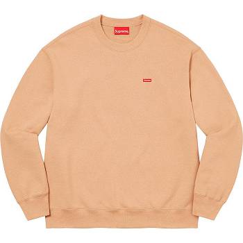 Orange Supreme Small Box Crewneck Sweatshirts | NZ285DN