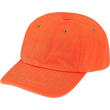 Orange Supreme Visor Stitch 6-Panel Hats | NZ127AP