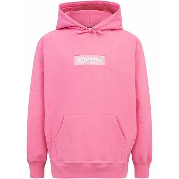 Pink Supreme Box Logo Hoodie | NZ487UT