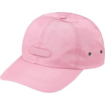 Pink Supreme Leather Patch 6-Panel Hats | NZ123UT