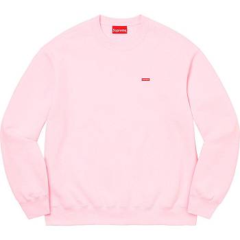 Pink Supreme Small Box Crewneck Sweatshirts | NZ282PQ