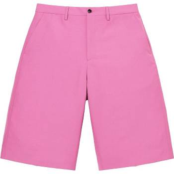 Pink Supreme Wool Trouser Shorts | NZ353EX
