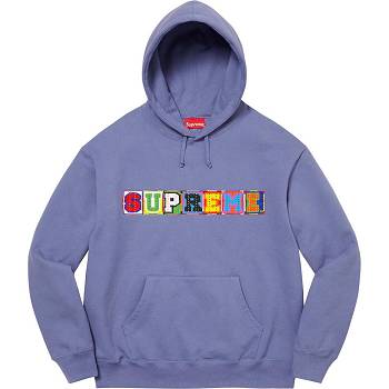Purple Supreme Beaded Hooded Sweatshirts | NZ274WY