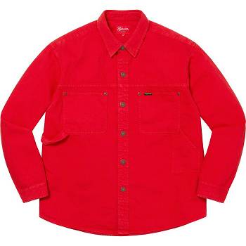 Red Supreme Denim Painter Shirts | NZ388SO