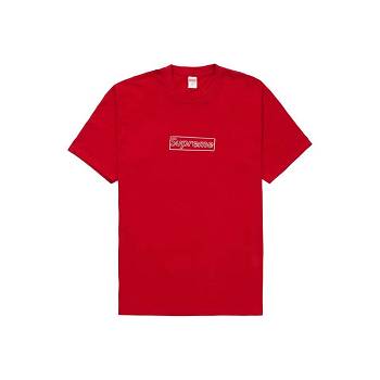 Red Supreme Kaws Chalk T Shirts | NZ199TV
