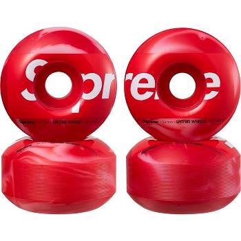 Red Supreme Spitfire® Shop Wheels (Set of 4) Skateboard Accessories | NZ174YU