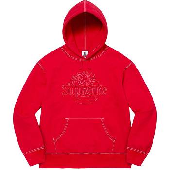 Red Supreme Timberland® Hooded Sweatshirts | NZ300WY