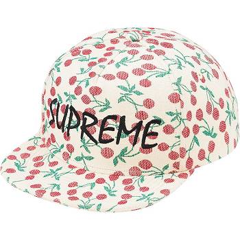 White Supreme Cherries 5-Panel Hats | NZ134KI