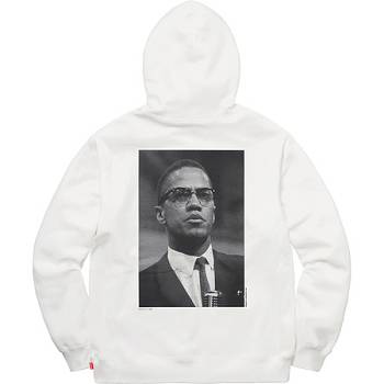 White Supreme Malcolm X For Hoodie | NZ472KI